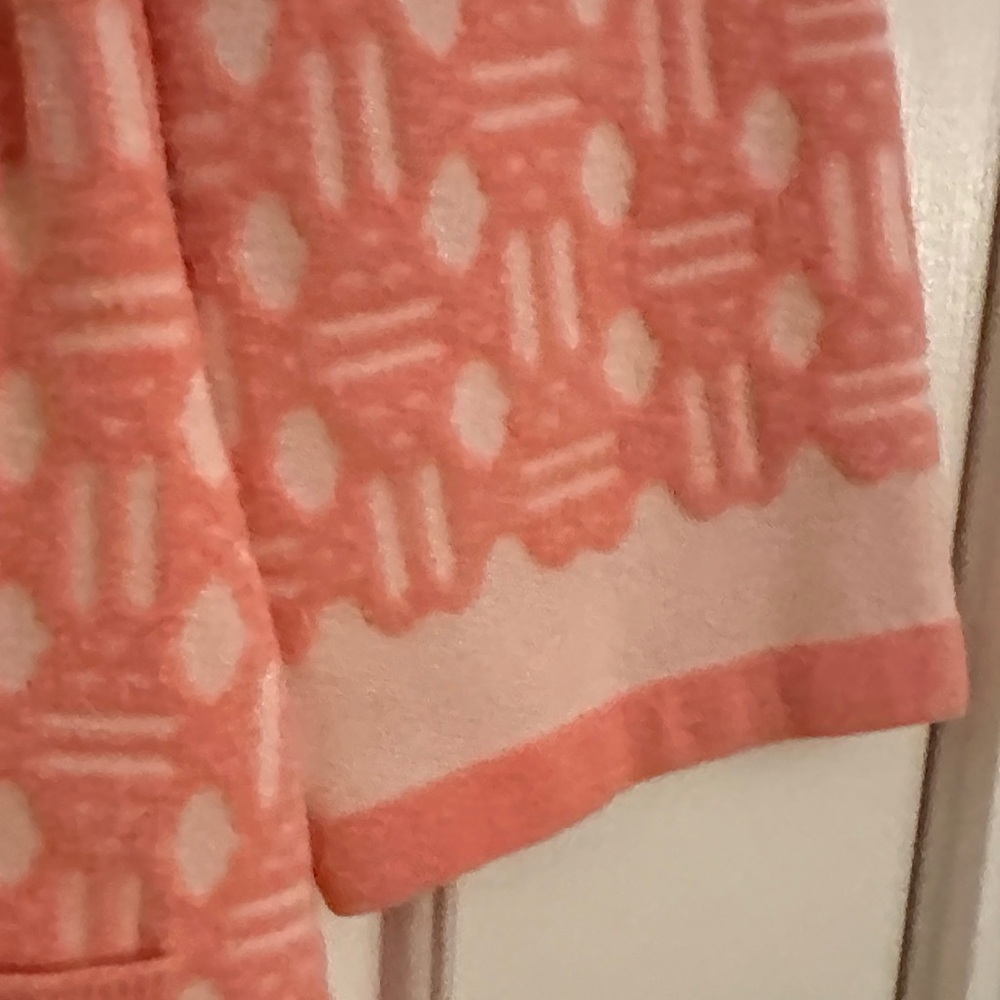 Maje Pink and White Geometric Sweater dress - Picture 10 of 16